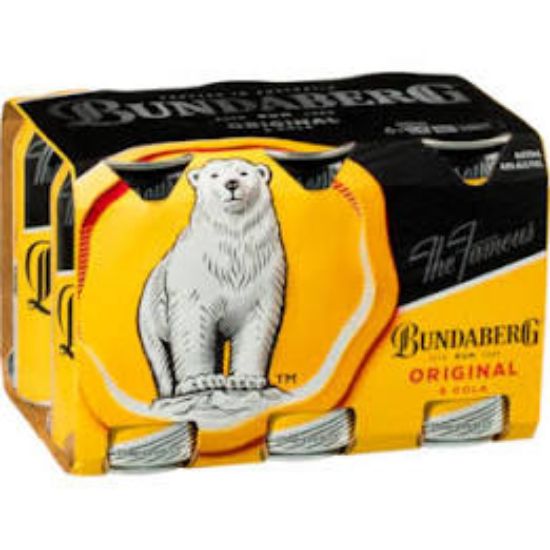 Picture of BUNDY RUM & COLA 6 PACK CANS