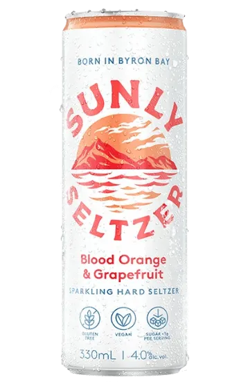 Picture of SUNLY SELTZER - BLOOD ORANGE & GRAPEFRUIT